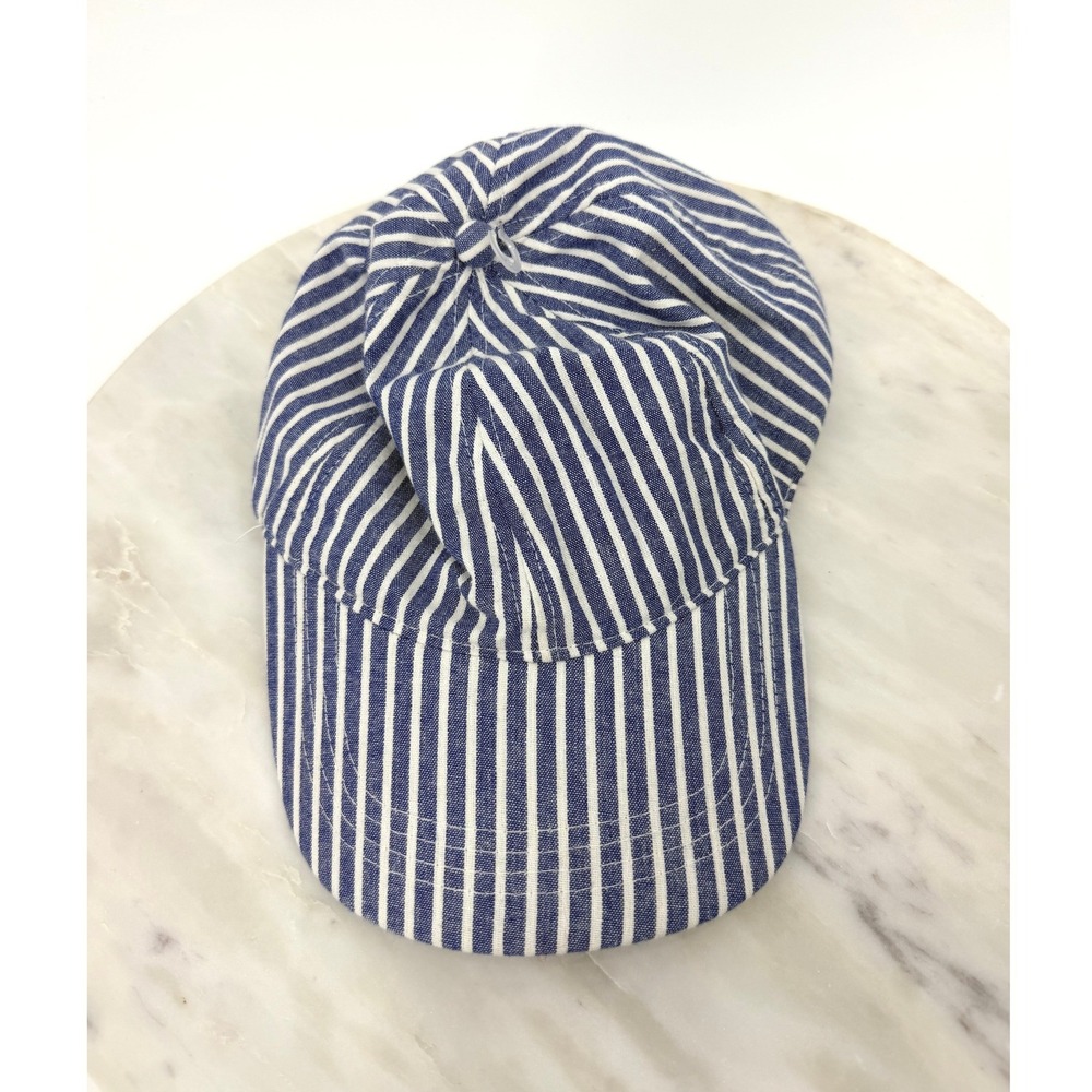 Melrose and Market Blue White Stripe Adjustable Baseball Cap Hat OS